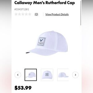 NWT Callaway White Golf Rutherford Hat